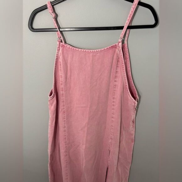 NWT ASOS Monki Denim Cami Maxi Dress with Front Slit Pink – Size Medium - Picture 4 of 6